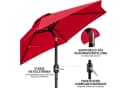 Yaheetech Sonnenschirm 226 cm Rot Bild 5