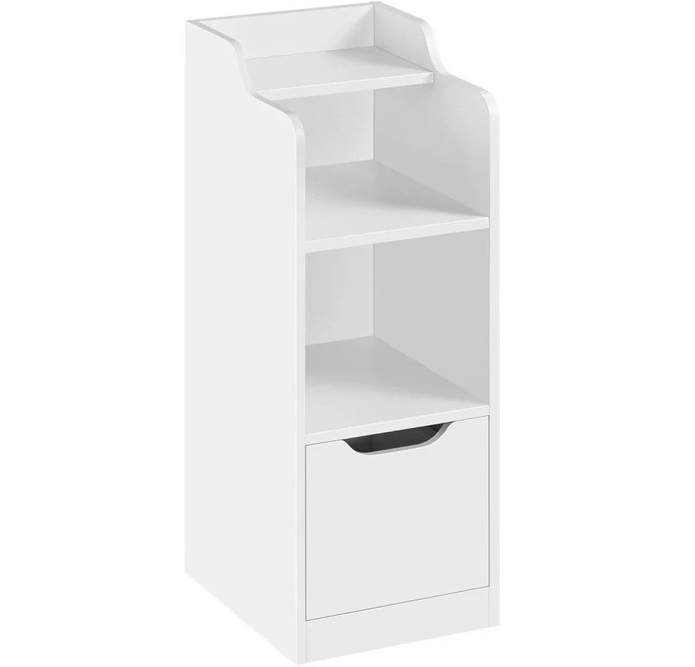 Yaheetech Nachttisch Beistelltisch Weiß 30x25x65 cm