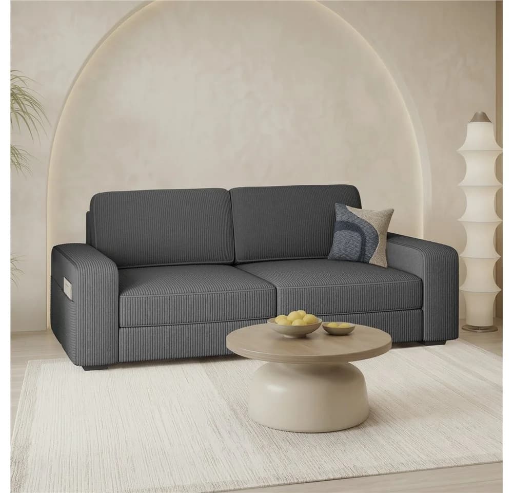 Yaheetech Schlafsofa Zweisitzer Cordstoff - Bild 3