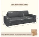 Yaheetech Schlafsofa Zweisitzer Cordstoff Bild 4