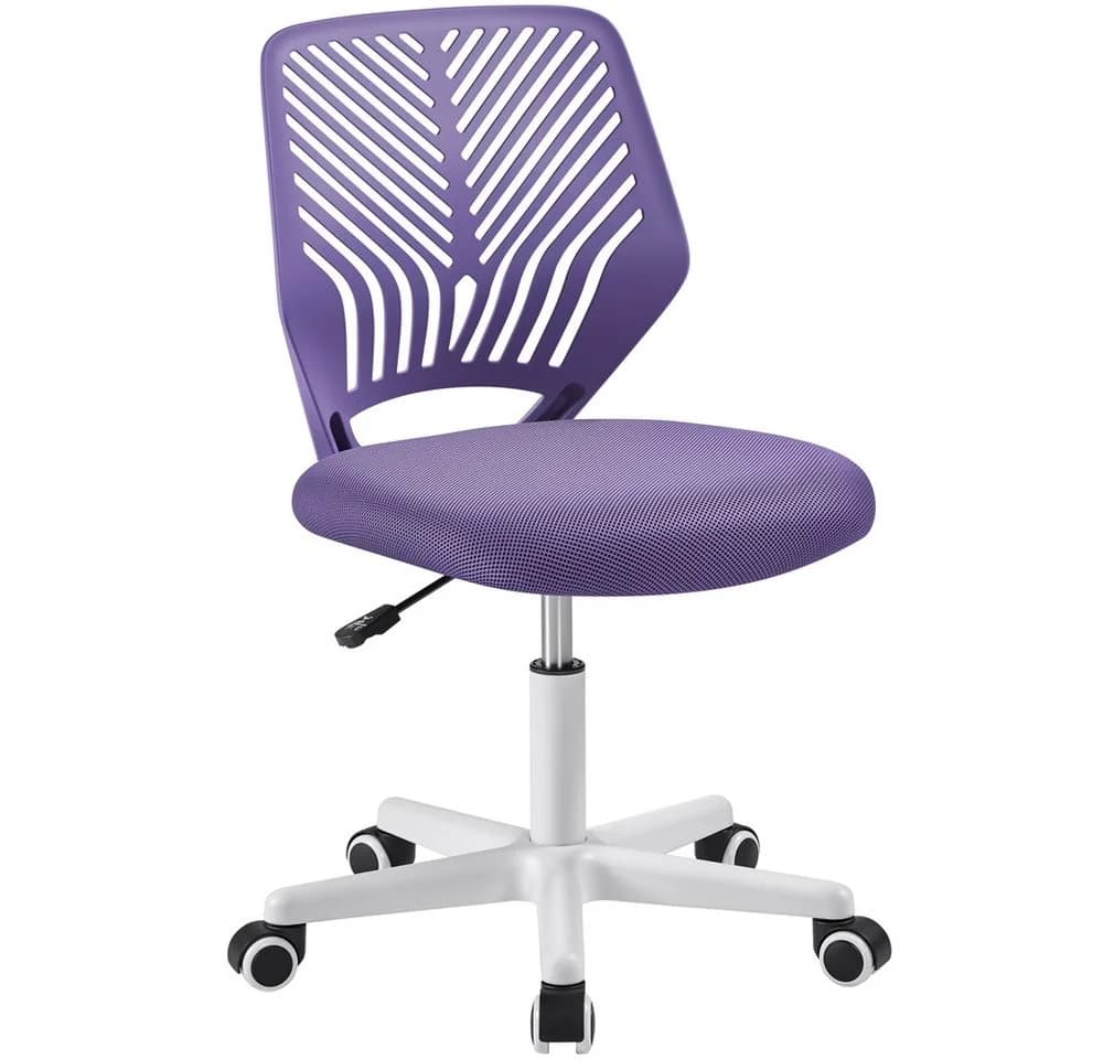 Yaheetech Bürostuhl Höhenverstellbar Helllila ohne Armlehnen - Bild 2