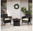 Yaheetech Gartenstuhl 2er Set PE-Rattan mit Kissen Bild 1
