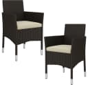 Yaheetech Gartenstuhl 2er Set PE-Rattan mit Kissen Bild 2