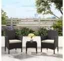 Yaheetech Gartenstuhl 2er Set PE-Rattan mit Kissen Bild 3