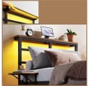 Yaheetech Metallbett mit LED-Beleuchtung & Ladestation Bild 3
