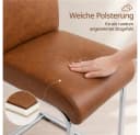 Yaheetech Esszimmerstuhl 2er Set Rustikal-Braun mit ergonomischer Rückenlehne Bild 5