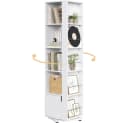 Yaheetech Bücherregal 360° drehbar Weiß 10 Fächer Bild 2