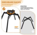 Yaheetech Esszimmerstuhl Polsterstuhl mit Schwenkbarem Sitz 2er Set Weiß Bild 5