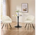 Yaheetech Esszimmerstuhl Polsterstuhl mit Schwenkbarem Sitz Beige Bild 3