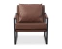 Divit Loungesessel Kunstleder Braun Metallrahmen Bild 4