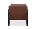 Divit Loungesessel Kunstleder Braun Metallrahmen Bild 5