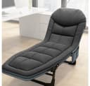 Divit Gartenliege Klappbar Gepolstert Schwarz Bild 3