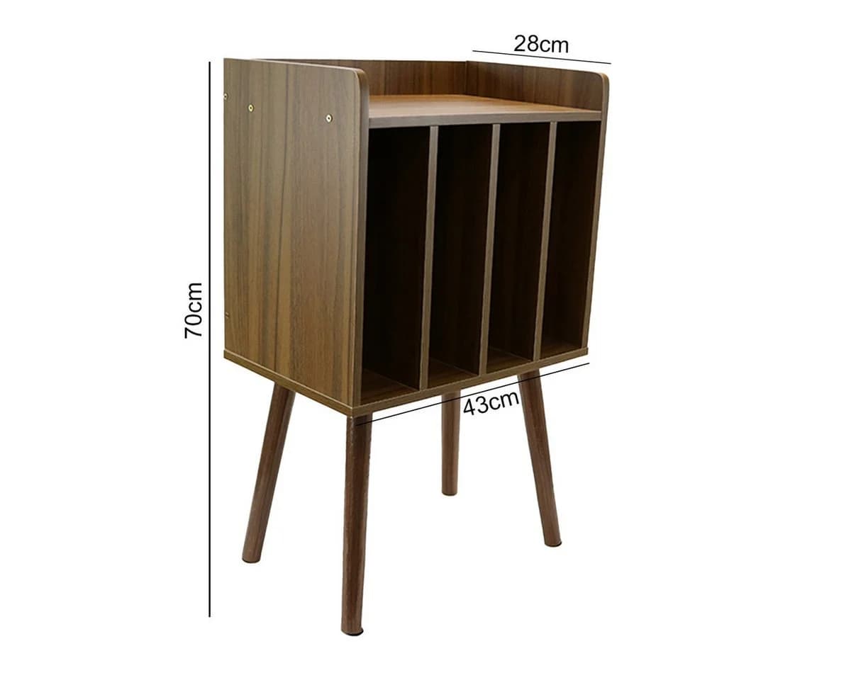 Divit Regal Schrank für Vinylplatten VP1 Holzoptik Retro - Bild 4