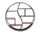 Divit Rundes Wandregal Industrie-Design Holz Metall 6 Ablagen Bild 2