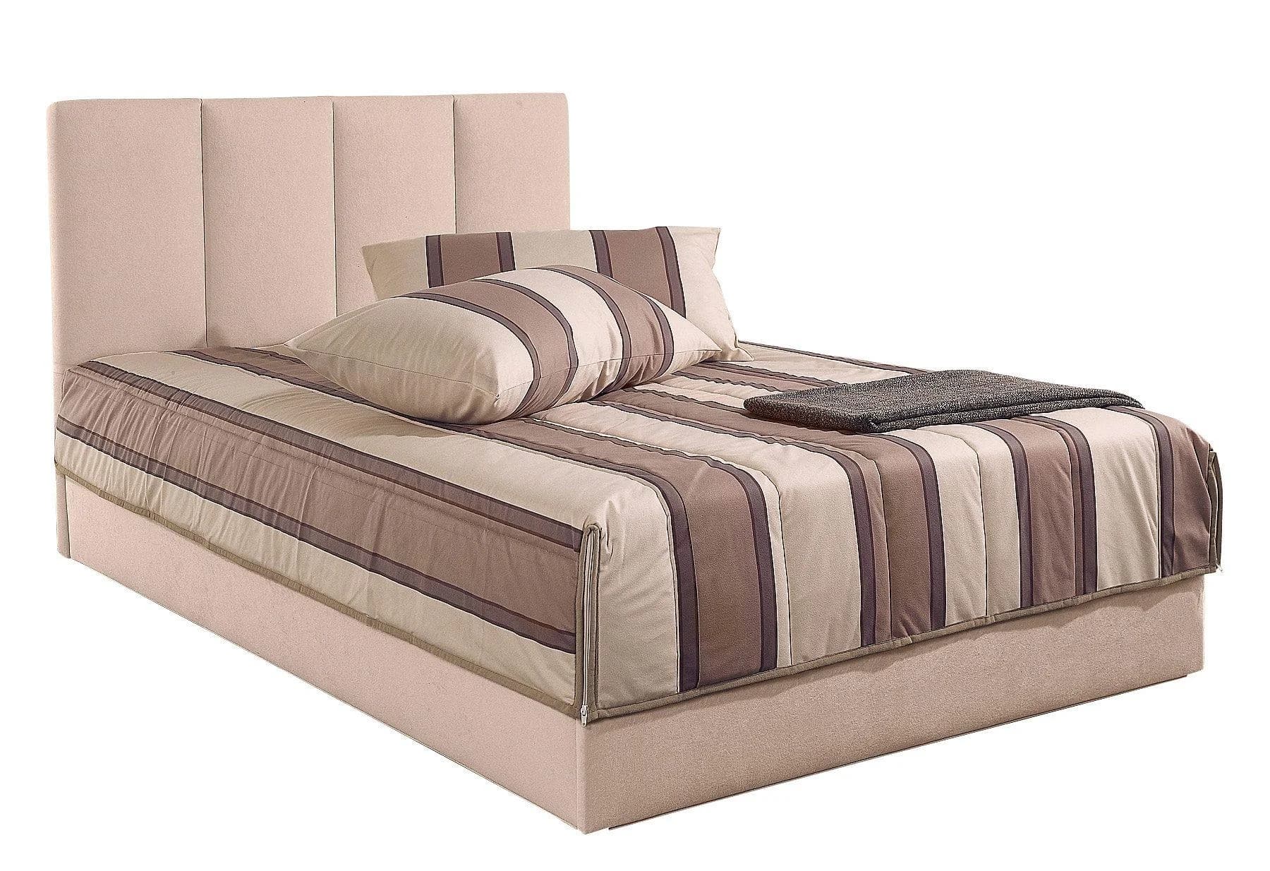 Westfalia Schlafkomfort Polsterbett Beige mit Bettkasten