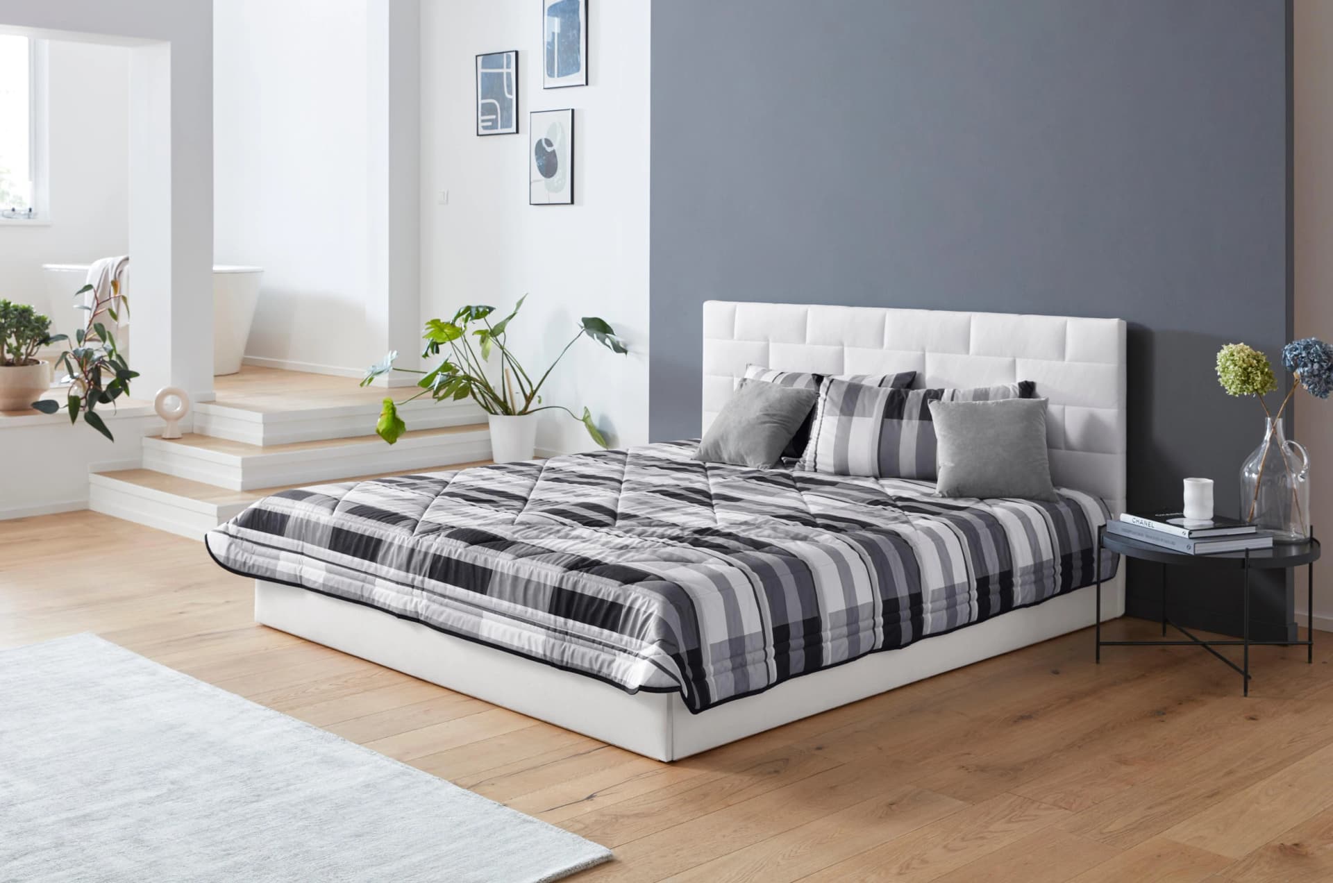 Tagesdecke Westfalia Schlafkomfort 255x225cm Polyester Kariert
