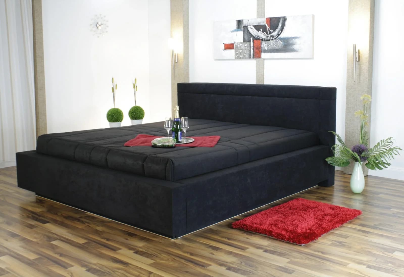 Westfalia Schlafkomfort Tagesdecke Schwarz Polyester