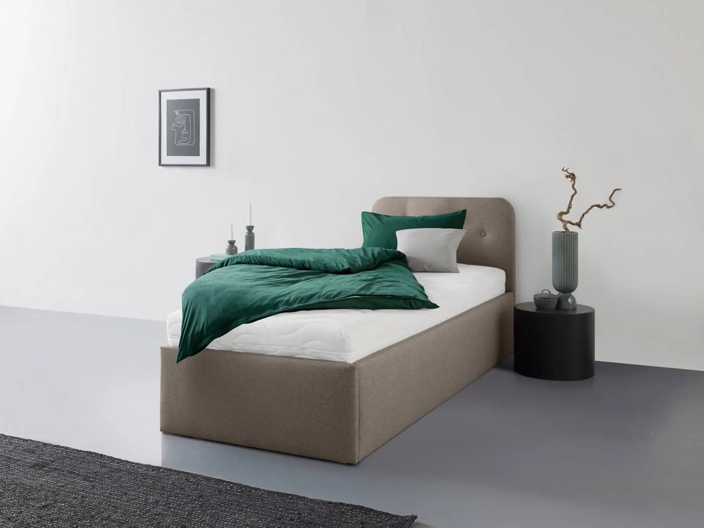 Westfalia Schlafkomfort Polsterbett Rostock Beige/Braun Modern - Bild 2