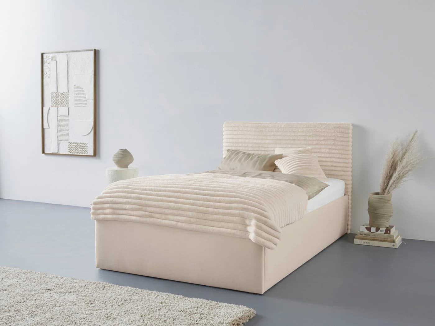 Westfalia Schlafkomfort Polsterbett Vita Beige Samtvelours - Bild 2