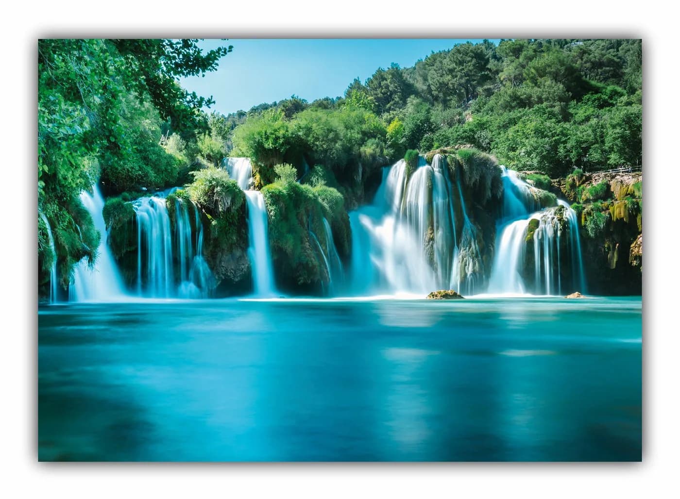 LYSCO Poster XXL Wasserfall tiefblauer See Naturfotografie