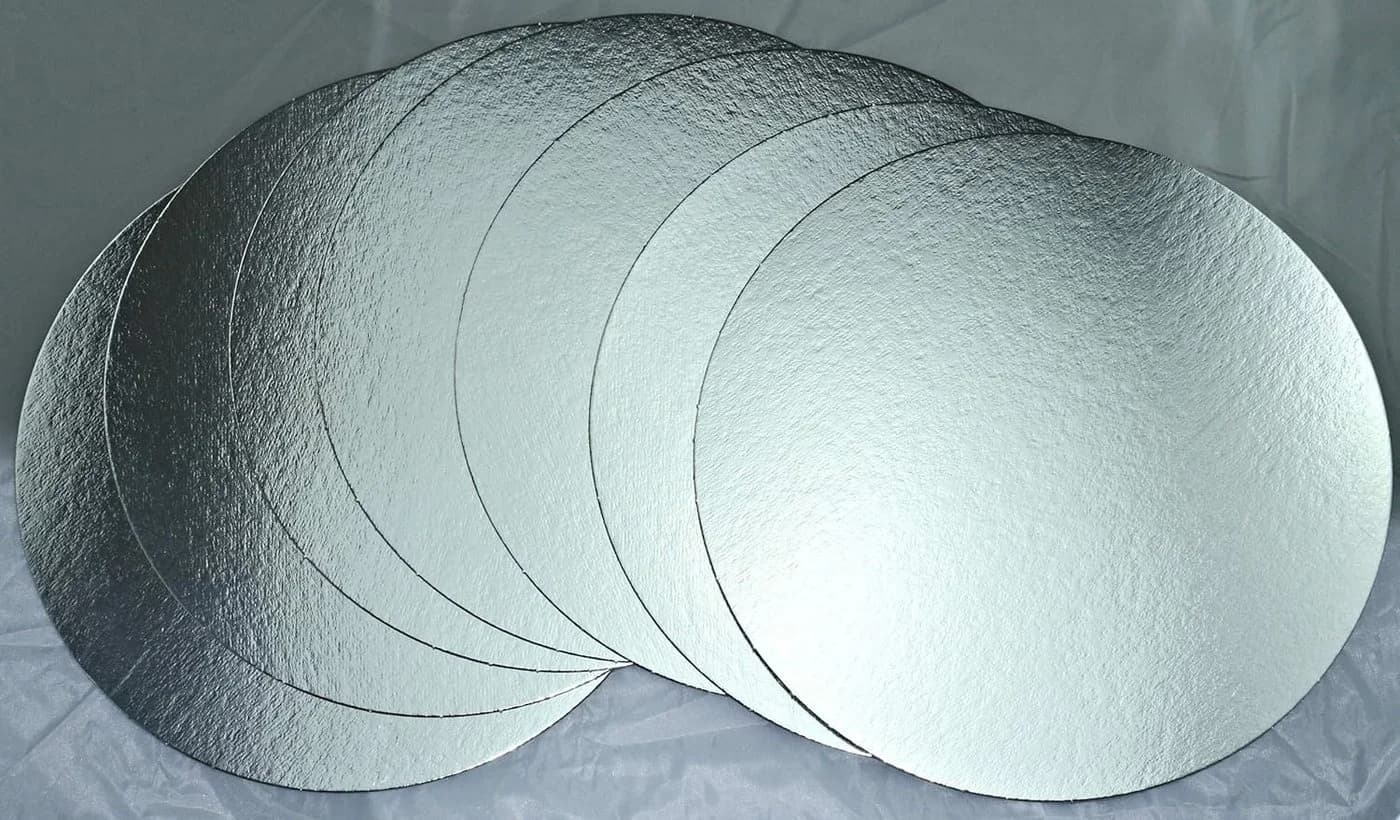 LYSCO Tortenunterlagen rund Metallfarben 5-tlg. Silber/Gold - Bild 3