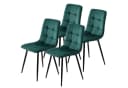FUROKOY Esszimmerstuhl 4er Set Samt Metall Grün Modern Bild 2