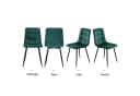 FUROKOY Esszimmerstuhl 4er Set Samt Metall Grün Modern Bild 4