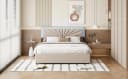 ADWOLT Polsterbett Beige mit LED-Beleuchtung und 4 Schubladen Bild 3