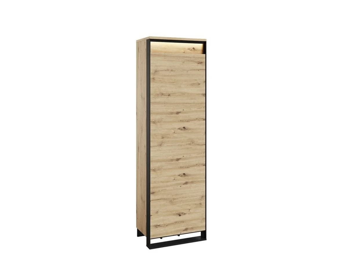 Compleo Kleiderschrank für den Flur LIMA, Öffnungssystem push to open, LED-Beleuchtung Loft Stil - Bild 4