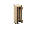 Compleo Vitrine LIMA 2-türig Loft Stil Schwarz Eiche Glasregal LED Bild 5