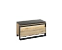 Compleo Sitzbank LIMA mit Stauraum und LED-Leiste Schwarz/Eiche Bild 2