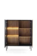 Compleo Vitrine LINO Loft Stil 2 Türen Schwarz/Grau Bild 4