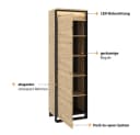 Compleo Kleiderschrank LIMA Schwarz Push-to-Open Modern Loft Bild 4