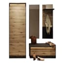 Compleo Garderoben-Set LIMA Loft Schwarz Eiche artisan mit LED Bild 1