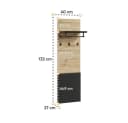 Compleo Garderoben-Set LIMA Loft Schwarz Eiche artisan mit LED Bild 3