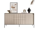 Compleo Kommode FLORE Beige mit 3 Schubladen und geriffelter Front Bild 2