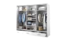 Compleo Kleiderschrank ARTI 01 Weiß 3-türig mit 3 Schubladen und Spiegeln Bild 3