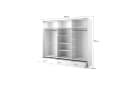 Compleo Kleiderschrank ARTI 01 Weiß 3-türig mit 3 Schubladen und Spiegeln Bild 5