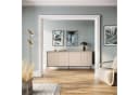 Compleo Kommode FLORE Beige mit 4 Türen und Metallfüßen Bild 1