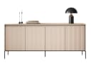 Compleo Kommode FLORE Beige mit 4 Türen und Metallfüßen Bild 2