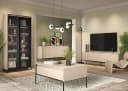Compleo Kommode FLORE Beige mit 4 Türen und Metallfüßen Bild 5
