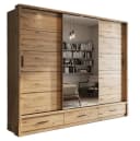 Compleo Kleiderschrank ARTI 01 3-türig mit Spiegel und 3 Schubladen Eiche Bild 2