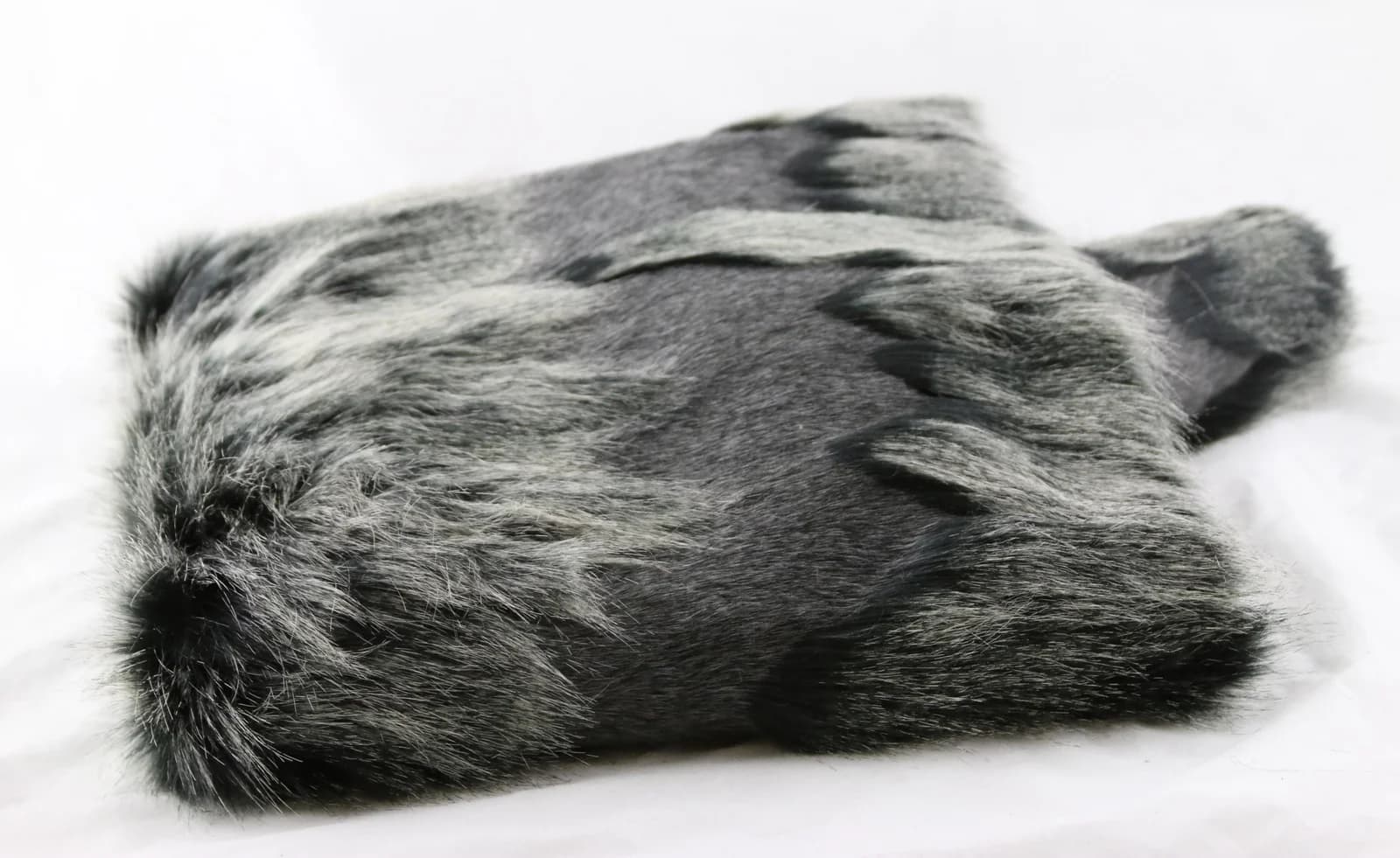 AM Design Wohndecke Schwarz Felloptik mit Zotteln