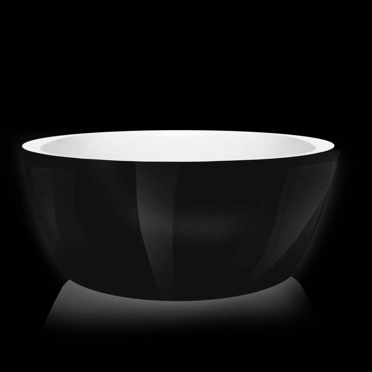 Hoesch Badewanne iSensi Rund 1500 Monolith Weiß/Schwarz