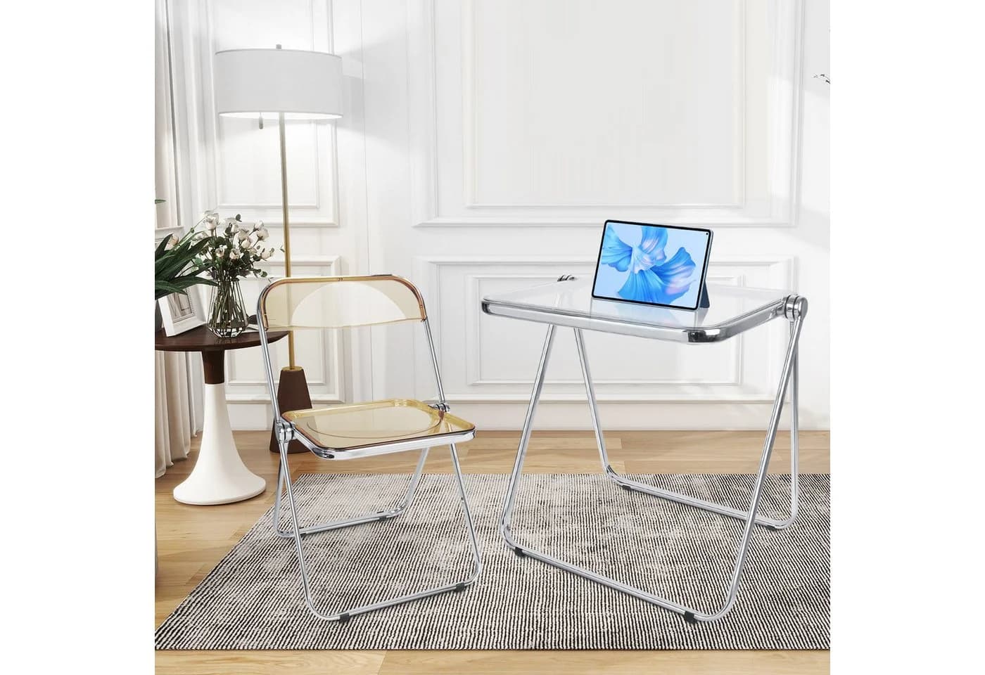 JEOBEST Klappstuhl Acryl Transparent Modern