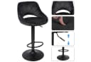 JEOBEST Barhocker Set 2 St. Samt Schwarz Höhenverstellbar Bild 3