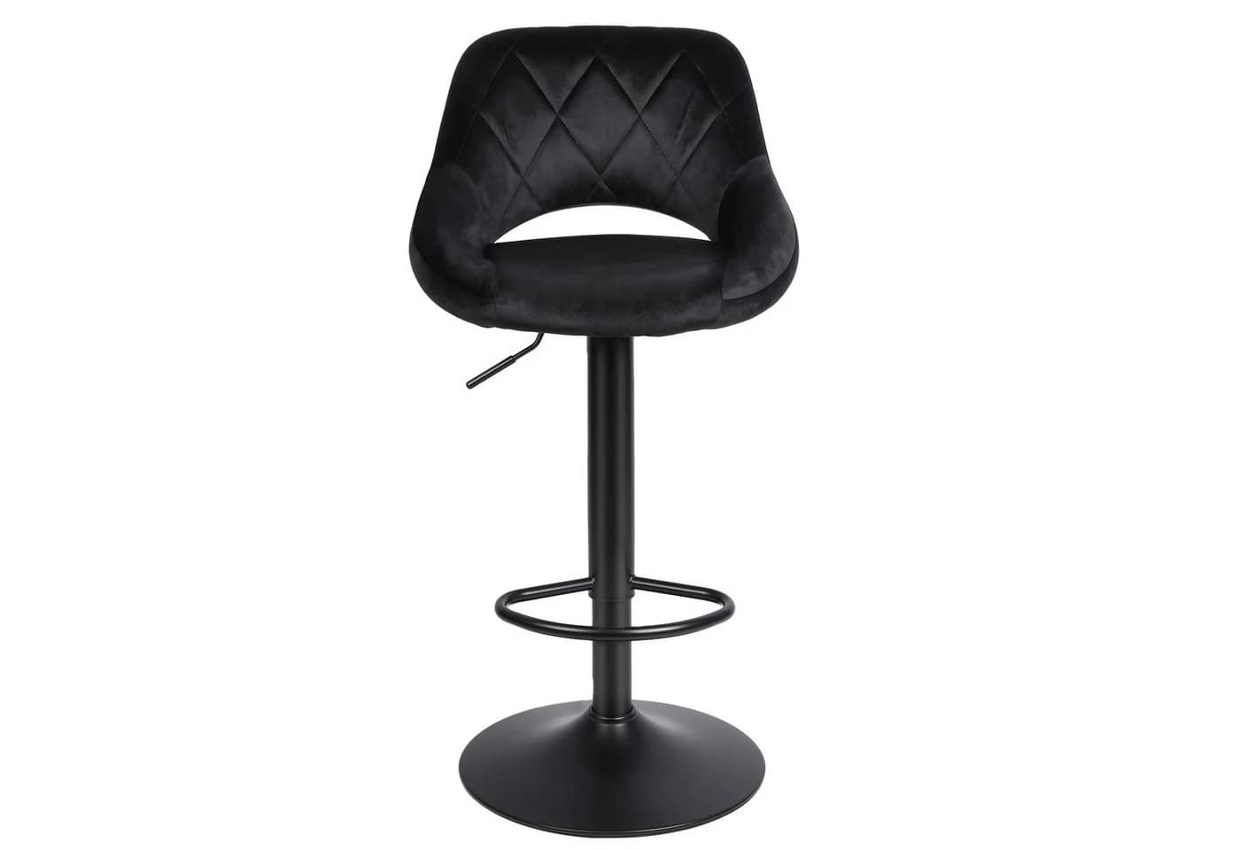 JEOBEST Barhocker Set 2 St. Samt Schwarz Höhenverstellbar - Bild 4