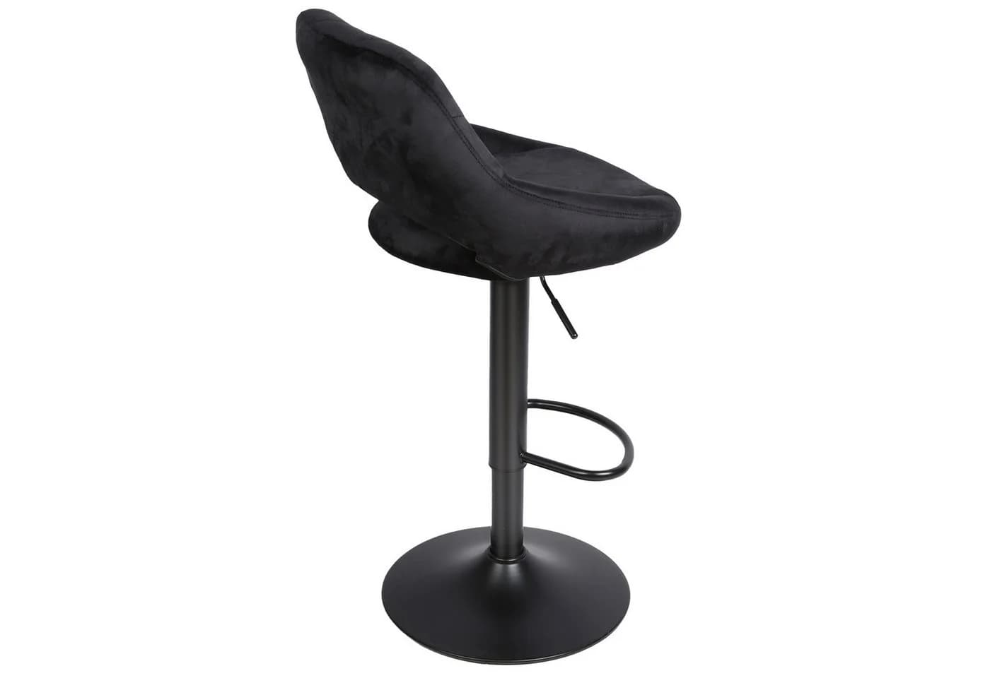 JEOBEST Barhocker Set 2 St. Samt Schwarz Höhenverstellbar - Bild 5
