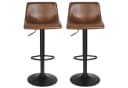 JEOBEST Barhocker Retro Bistrohocker Tresenhocker Braunes Wildleder Bild 2