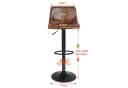 JEOBEST Barhocker Retro Bistrohocker Tresenhocker Braunes Wildleder Bild 5